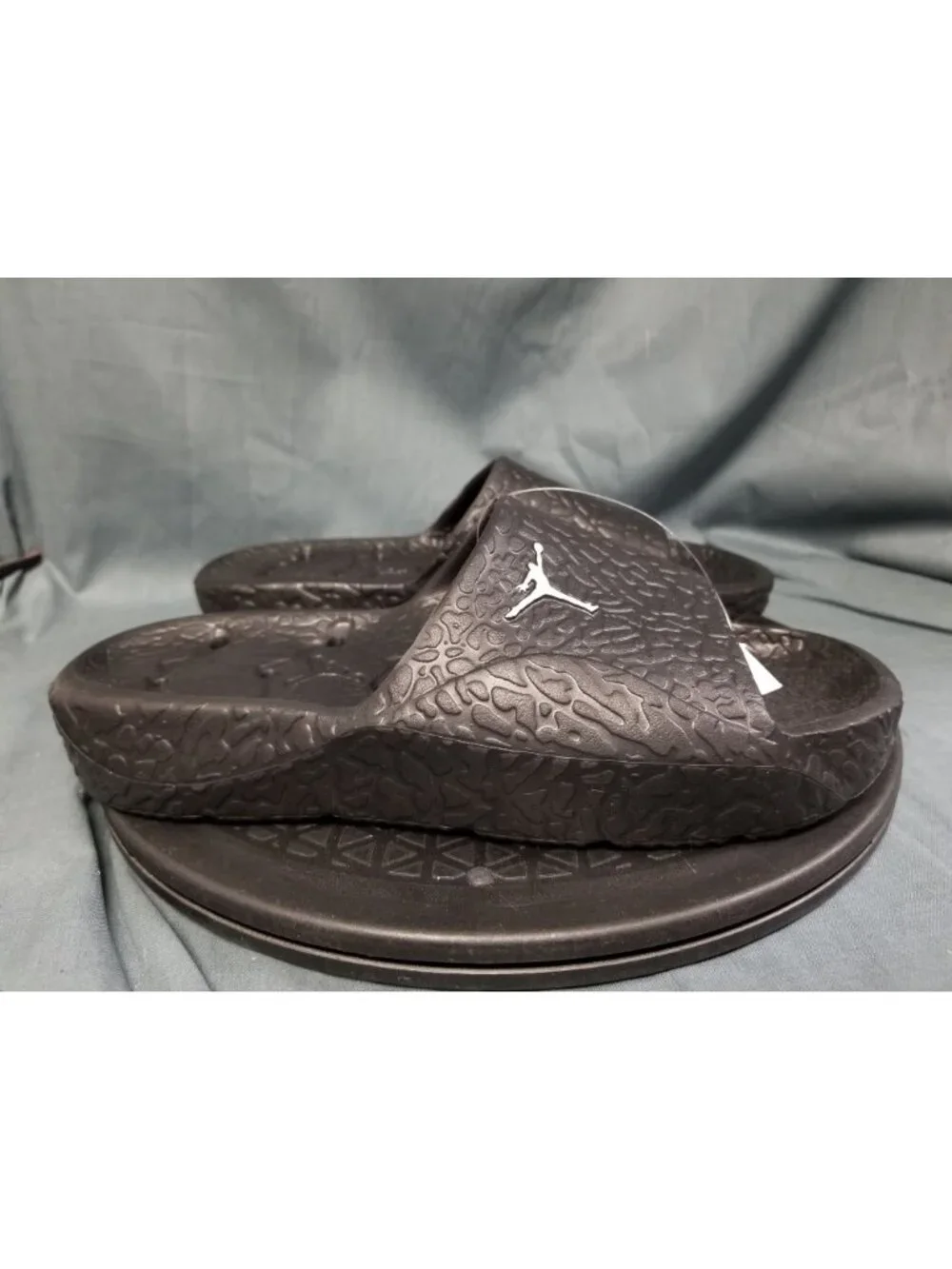 Jordan Franchise Shower Slides Black White HQ2163 001 Mens Size 12 NEW w/TAGS!